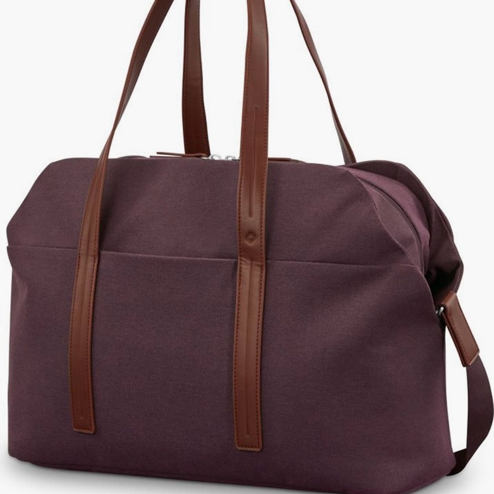Samsonite Virtuoso weekender Duffel Bag in Merlot with Brown Straps